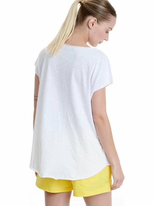 BodyTalk 1201-900828 Damen Sportlich T-shirt Weiß