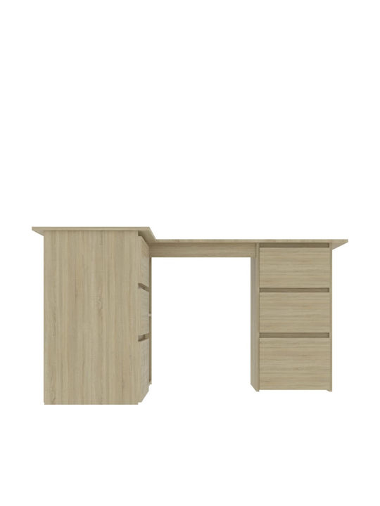 Γωνιακό Γραφείο Ξύλινο Μπεζ 145x100x76εκ.