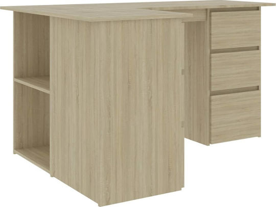 Ecke Schreibtisch Holz Beige 145x100x76cm