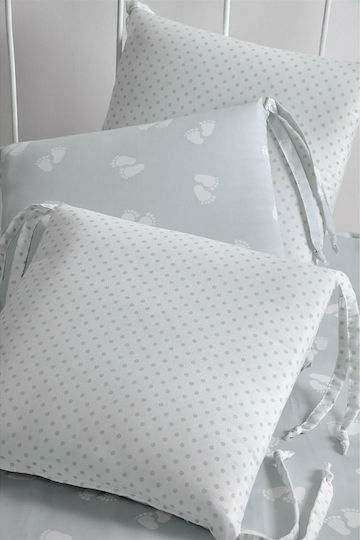 Down Town Home Baby Sheets Set Crib Cotton Satin White 125x175cm 3pcs