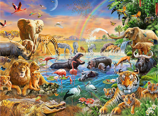 Kids Puzzle Savannah Jungle Waterhole for 6++ Years 100pcs Ravensburger