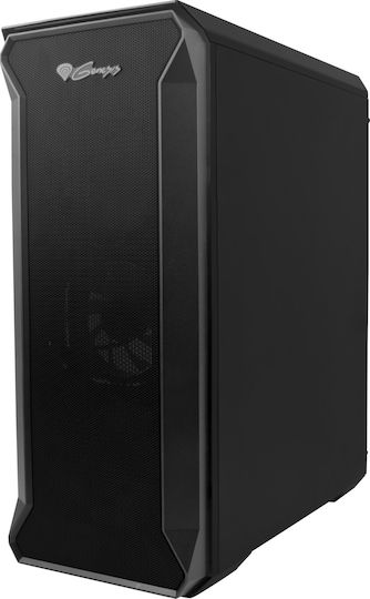Genesis Irid 505 Gaming Midi-Turm Computergehäuse mit Seitenfenster Schwarz