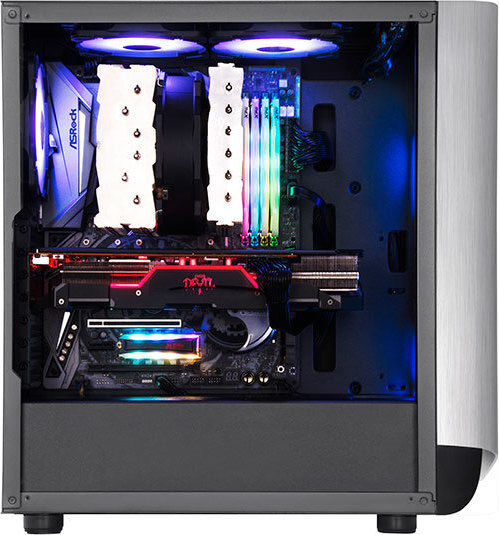 Silverstone Seta A1 Gaming Midi Tower Computer Case with Side Window and RGB Lighting Black/Silver