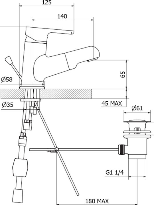 Teorema Goodlife Mixing Sink Faucet Silver