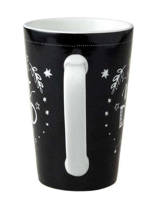 Dutch Rose Best Dad Porcelain Cup Black 310ml