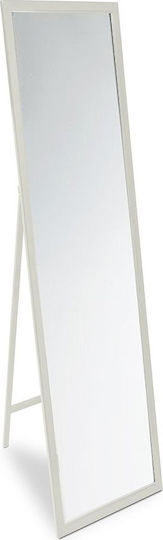 Liberta Schlanker Boden- oder Standspiegel mit Weißem Holzrahmen 146x45cm