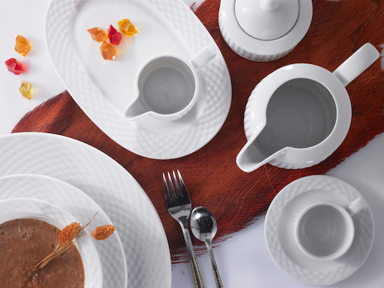 Cryspo Trio Polo White Porcelain Dinnerware Set 34.000.40 20pcs