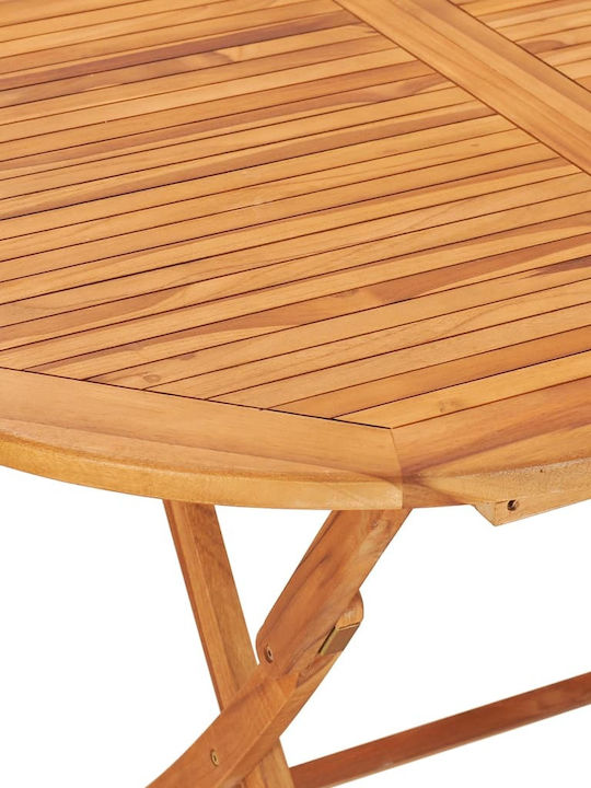 Outdoor Dinner Foldable Wood Table Natural 160x80x75cm