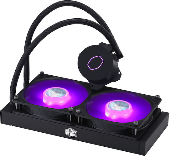 CoolerMaster Masterliquid ML240L V2 RGB (v2) Υδρόψυξη Επεξεργαστή Διπλού Ανεμιστήρα 120mm για Socket AM4/AM5/1700/1200/115x