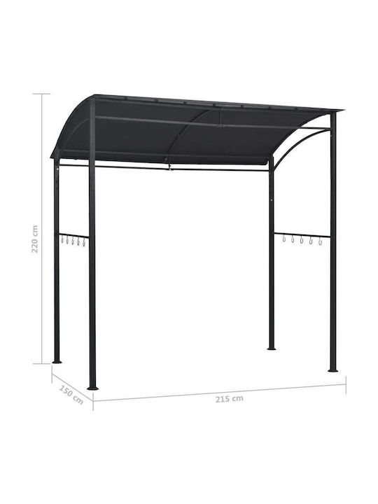 vidaXL Garden Freestanding Gazebo Gray 2.15x1.5cm