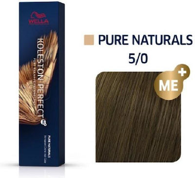 Wella Koleston Perfect Me+ Pure Naturals Hair Dye 5/0 Chestnut Open 60ml