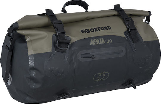 Oxford Aqua T-30 Roll Bag - Khaki/Black Μπαγκαζιέρα Μοτοσυκλέτας 30lt Μαύρη