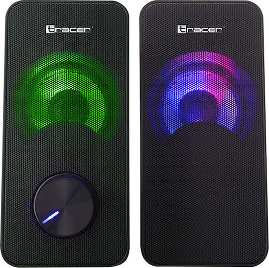 Tracer Loop RGB USB Ηχεία Υπολογιστή 2.0 με RGB Φωτισμό και Ισχύ 6W Μαύρα