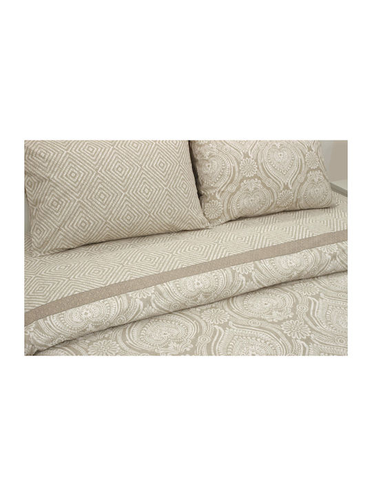 Anna Riska 6001 Set Coverlet Semi-double Cotton Beige 180x240cm 2pcs