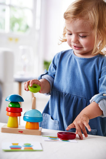 Haba Παιχνίδι Στοίβαξης Pegging Game Fun with Shapes από Ξύλο για 24+ Μηνών