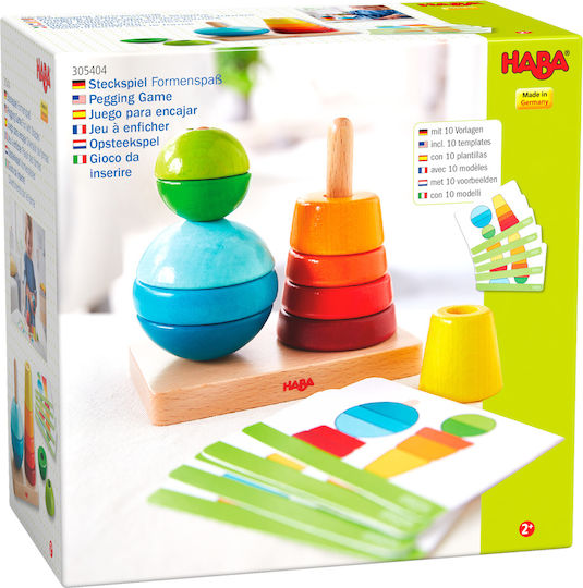 Haba Παιχνίδι Στοίβαξης Pegging Game Fun with Shapes από Ξύλο για 24+ Μηνών