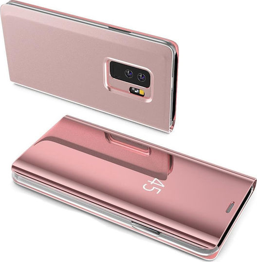 Hurtel Clear View Book Πλαστικό Ροζ Χρυσό (Galaxy S20+)