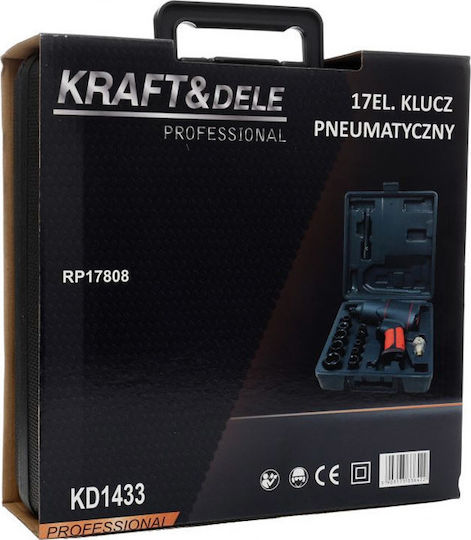 Kraft & Dele KD1433 Αερόκλειδο 1/2" με Μέγιστη Ροπή 122.36kgm