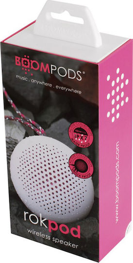 Boompods Rokpod Αδιάβροχο Ηχείο Bluetooth 3W με Διάρκεια Μπαταρίας έως 5 ώρες Λευκό