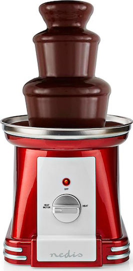 Nedis Red Chocolate Fountain with 3 Flats 90W 19x17.1x32.5cm