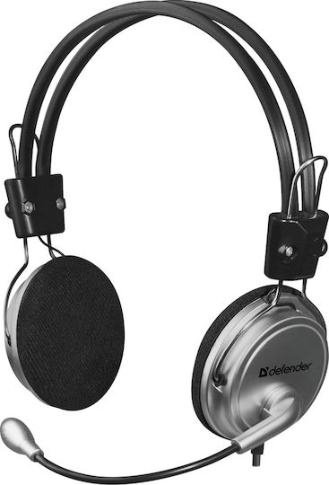 Defender Aura 120 On Ear Căști Multimedia cu microfon și conexiune Jack de 3,5 mm în culoarea Argintiu
