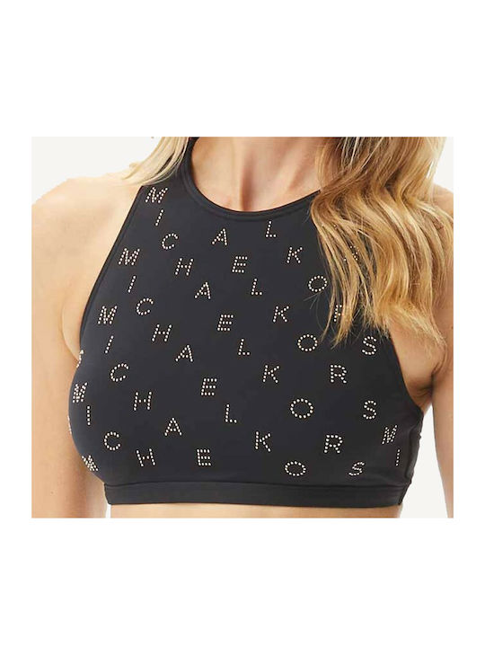 High Neck Bikini Top Μαύρο