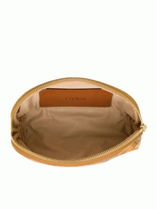 Damen Necessaire in Tabac Braun Farbe 11cm