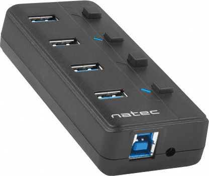 Natec Mantis Hub 4 Θυρών USB 3.0 με σύνδεση USB-A