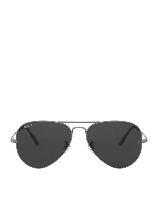 Ray Ban Aviator Metal II Ochelari de soare Argintiu cu Cadru & Negru Lentilă