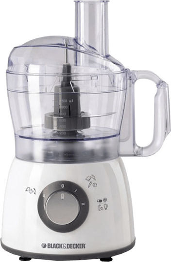 Black & Decker Multifunctional Food Processor 400W with Pot 1.2lt White