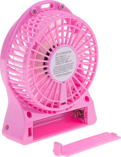 USB Office/Home Fan Rechargeable Battery Pink Summer Fan