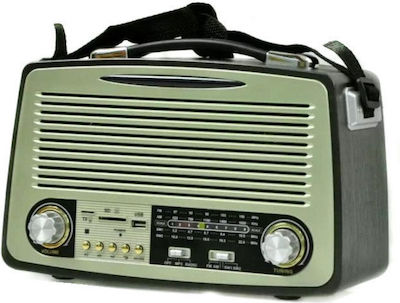 KEMAI MD-1700U Retro Radio de masă Reîncărcabil cu USB Negru