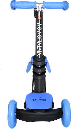 Athlopaidia Kids Scooter 3-Wheel with Seat for 3+ Years Blue