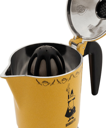 Bialetti Orzo Express Stovetop Espresso Pot for 2 Cups Yellow