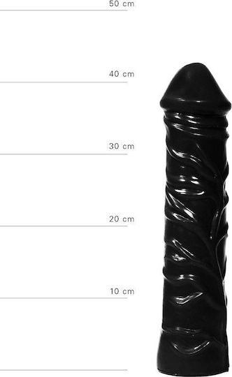 All Black Drag Realistisches Dildo Schwarz 33cm