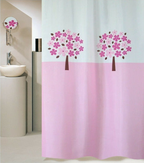 San Lorentzo Tree Perdea de Baie Țesătură 180x200cm Roz 1667 PINK San Lorentzo Tree Perdea de Baie Țesătură 180x200cm Roz 1667 PINK