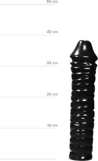 All Black Raps Ρεαλιστικό Dildo Μαύρο 38cm