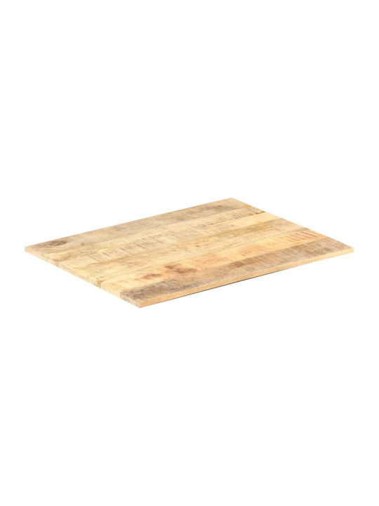 vidaXL Rectangular Table Surface made of Solid Wood 80x70cm 286017 1pcs