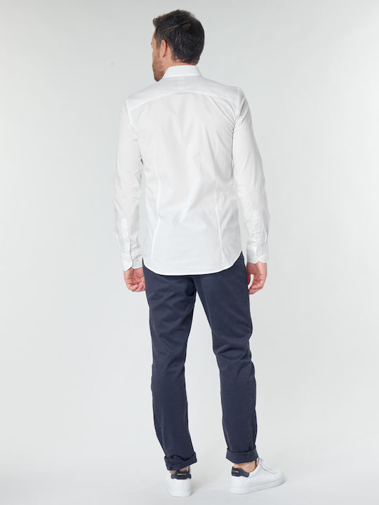 Dressed Langärmlig Baumwolle Hemd Weiß