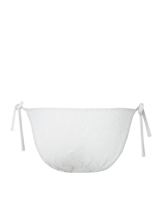 Romina Bikini Slip with Ties White
