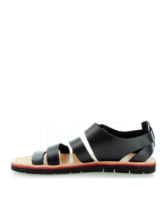 Clarks Pennard Strap Leder Damen Flache Sandalen in Schwarz Farbe