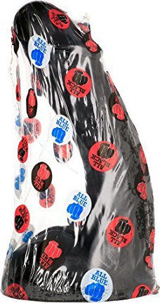 All Black Benny Glass Dildo with Balls and Suction Cup Black 28cm