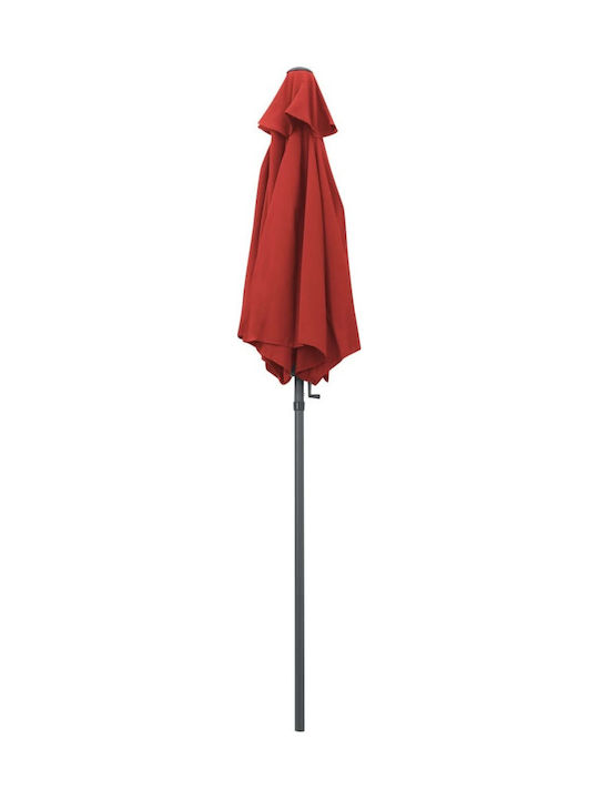 Circular Aluminum Garden Parasol Orange Diameter 2m