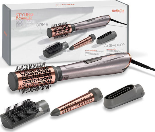 Babyliss Air Style 1000 Ceramic Electric Brush with Air for Straightening and Curls 1000W