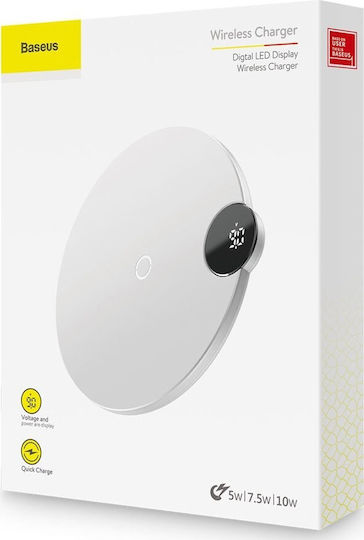 Baseus Ασύρματος Φορτιστής (Qi Pad) 10W Λευκός (WXSX-02)