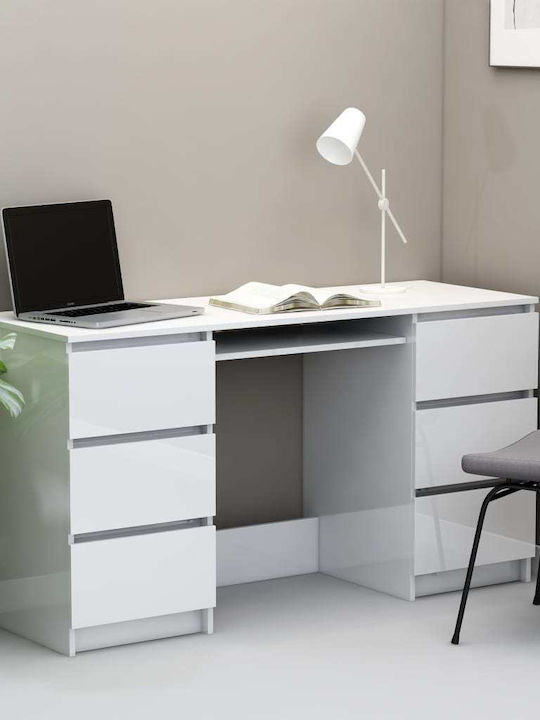 Birou Lemnos Alb 140x50x77cm