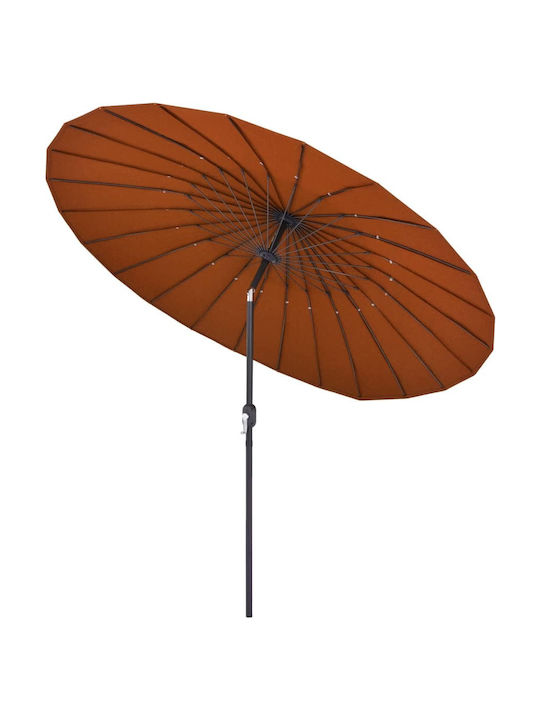 Aluminum Circular Parasol Orange Diameter 2.7m