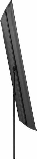 Garten & Terrassen Sonnenschirm Bodenständer Quadratisch Aluminium Schwarz mit Ständer 1.8x1.3m 47330