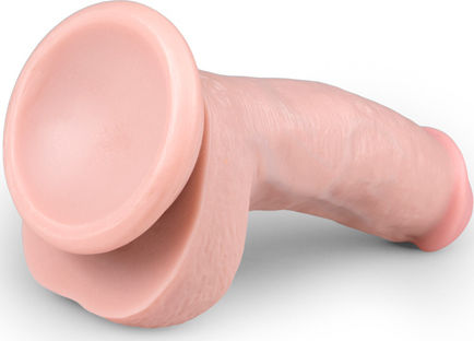 Easytoys Ρεαλιστικό Dildo με Όρχεις και Βεντούζα Flesh 15cm