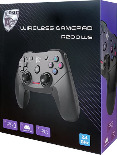 Roar R200WS Ασύρματο Gamepad για PC / PS3 Μαύρο